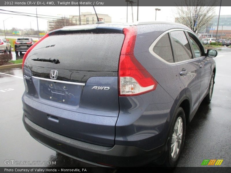 Twilight Blue Metallic / Gray 2012 Honda CR-V EX-L 4WD