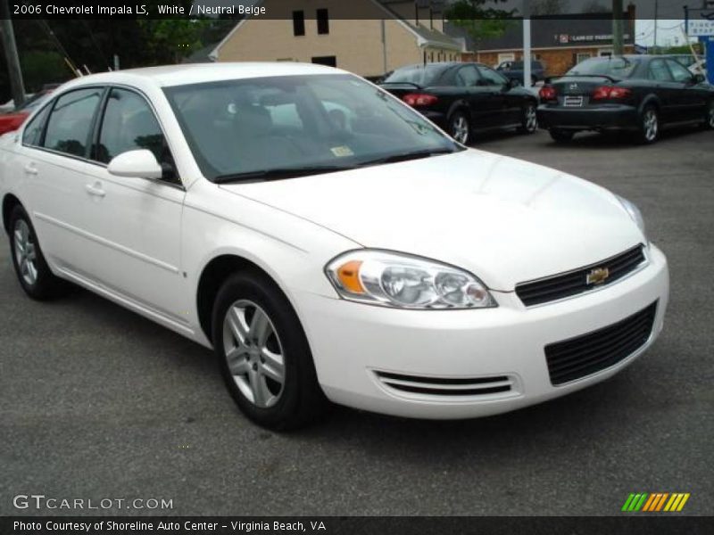 White / Neutral Beige 2006 Chevrolet Impala LS