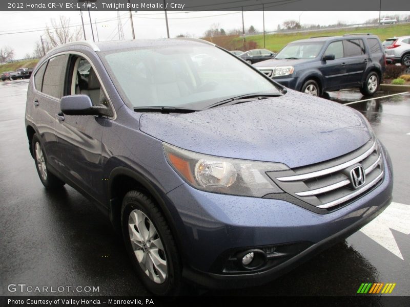 Twilight Blue Metallic / Gray 2012 Honda CR-V EX-L 4WD