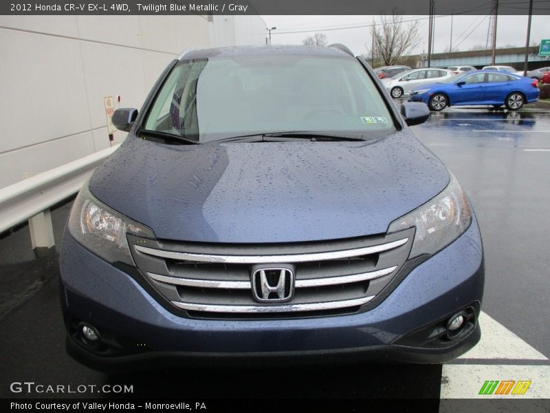 Twilight Blue Metallic / Gray 2012 Honda CR-V EX-L 4WD