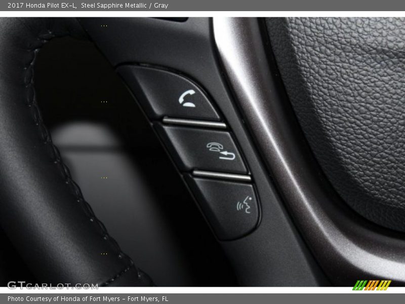 Steel Sapphire Metallic / Gray 2017 Honda Pilot EX-L