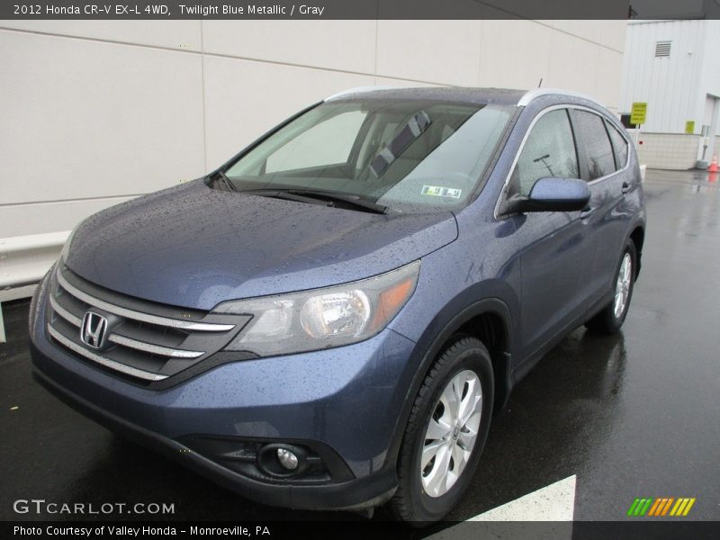 Twilight Blue Metallic / Gray 2012 Honda CR-V EX-L 4WD