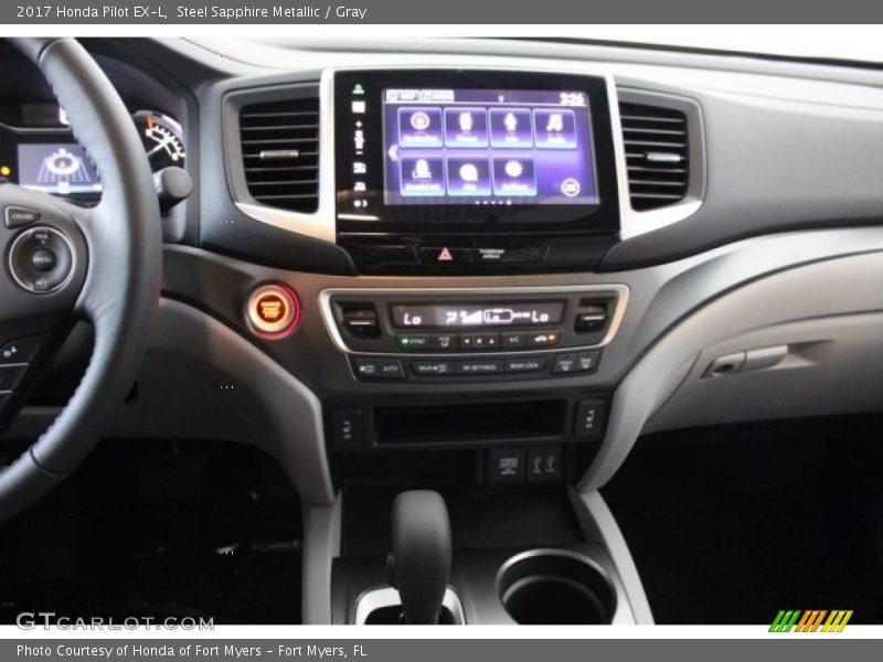 Steel Sapphire Metallic / Gray 2017 Honda Pilot EX-L