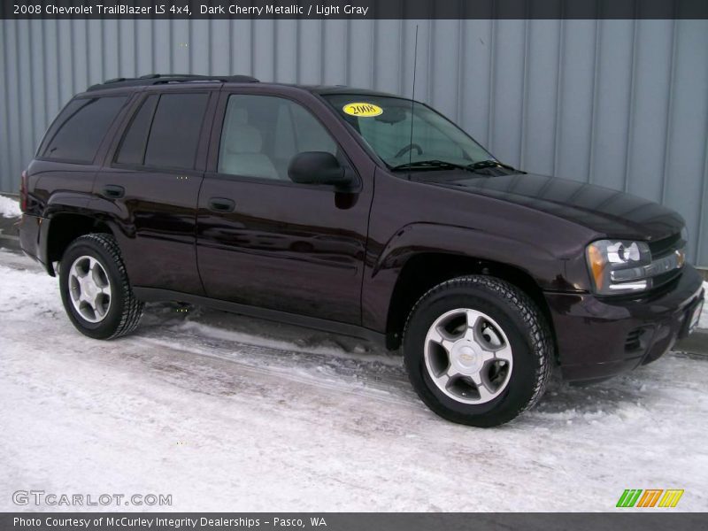 Dark Cherry Metallic / Light Gray 2008 Chevrolet TrailBlazer LS 4x4