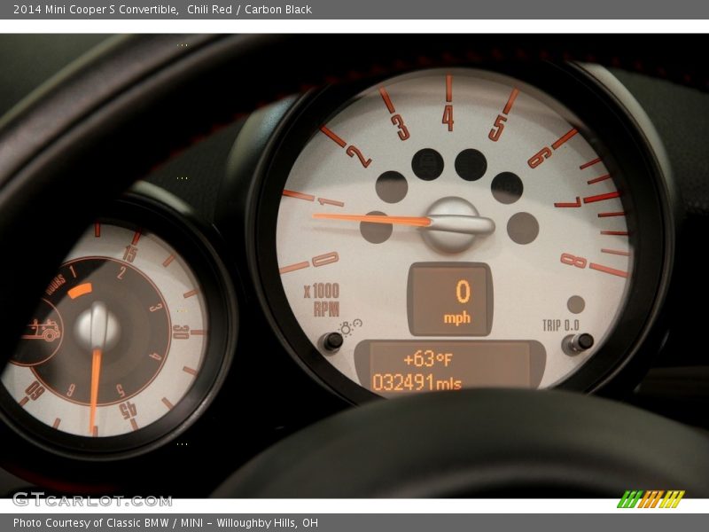 Chili Red / Carbon Black 2014 Mini Cooper S Convertible