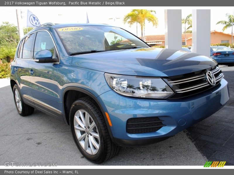 Pacific Blue Metallic / Beige/Black 2017 Volkswagen Tiguan Wolfsburg