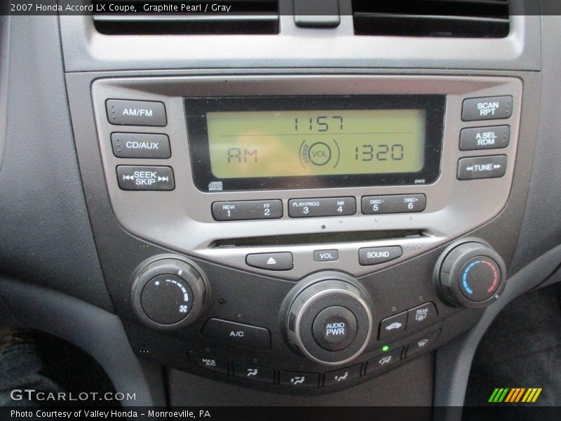 Graphite Pearl / Gray 2007 Honda Accord LX Coupe