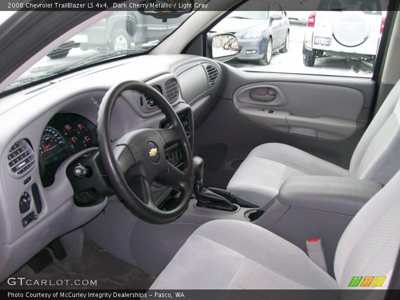 Dark Cherry Metallic / Light Gray 2008 Chevrolet TrailBlazer LS 4x4