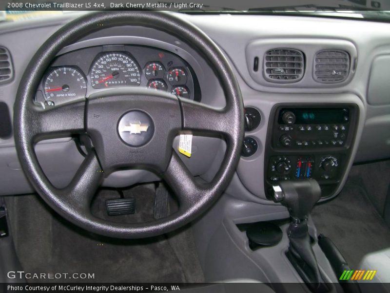 Dark Cherry Metallic / Light Gray 2008 Chevrolet TrailBlazer LS 4x4