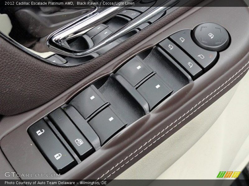 Black Raven / Cocoa/Light Linen 2012 Cadillac Escalade Platinum AWD