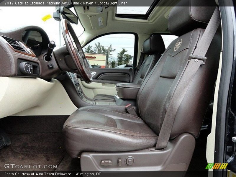 Black Raven / Cocoa/Light Linen 2012 Cadillac Escalade Platinum AWD