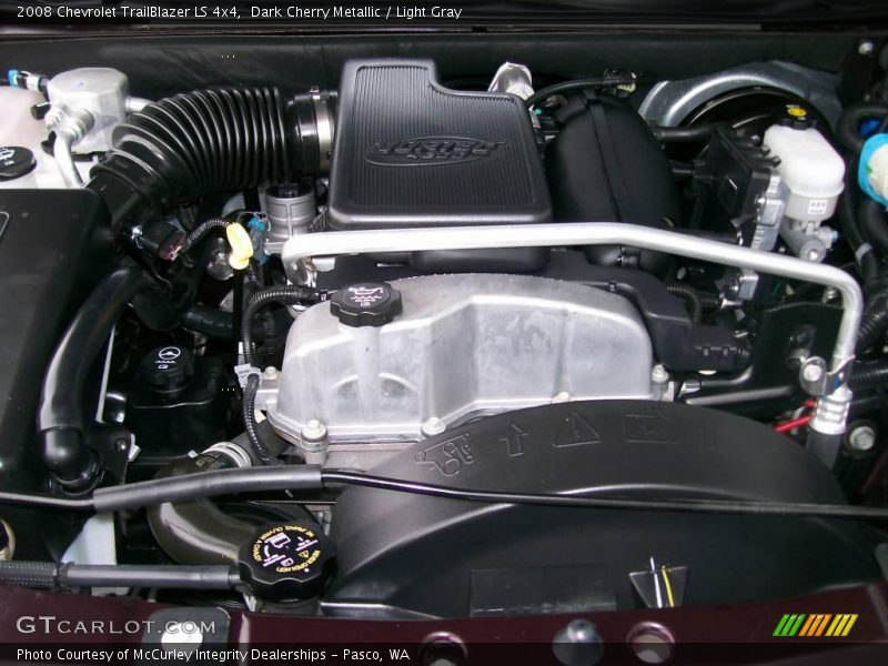 Dark Cherry Metallic / Light Gray 2008 Chevrolet TrailBlazer LS 4x4