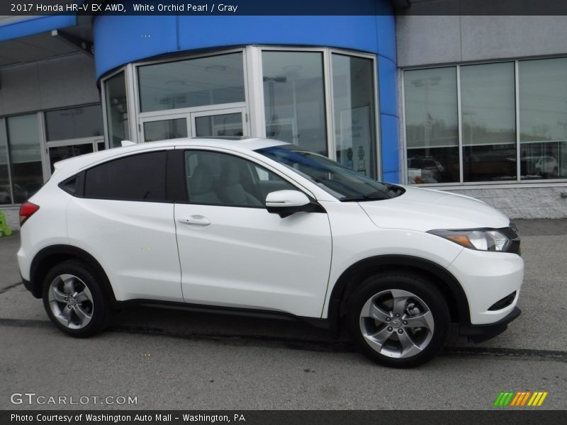 White Orchid Pearl / Gray 2017 Honda HR-V EX AWD