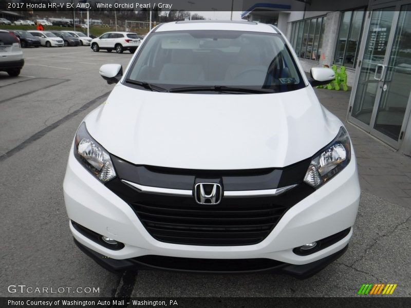 White Orchid Pearl / Gray 2017 Honda HR-V EX AWD