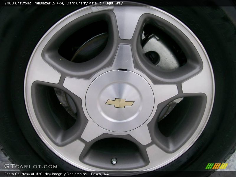 Dark Cherry Metallic / Light Gray 2008 Chevrolet TrailBlazer LS 4x4