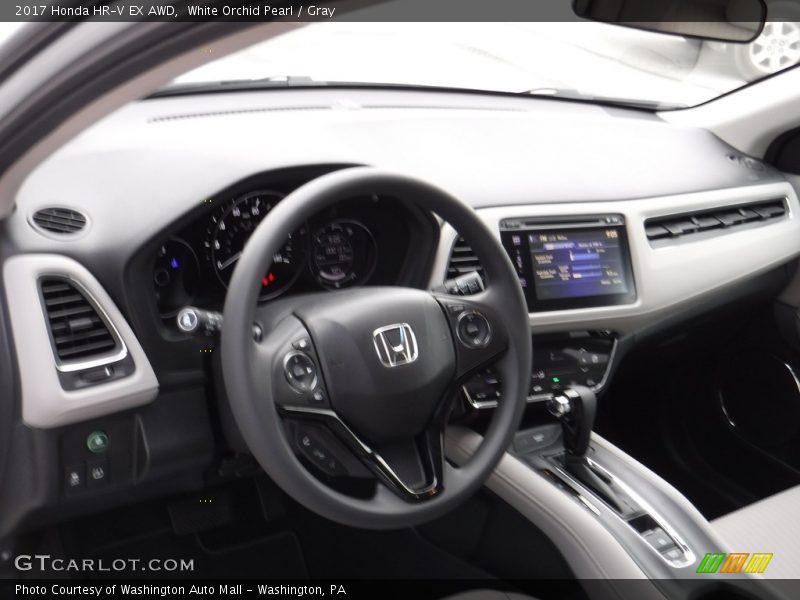 White Orchid Pearl / Gray 2017 Honda HR-V EX AWD