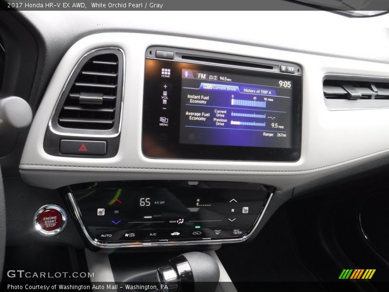 White Orchid Pearl / Gray 2017 Honda HR-V EX AWD