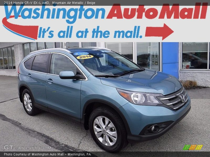 Mountain Air Metallic / Beige 2014 Honda CR-V EX-L AWD