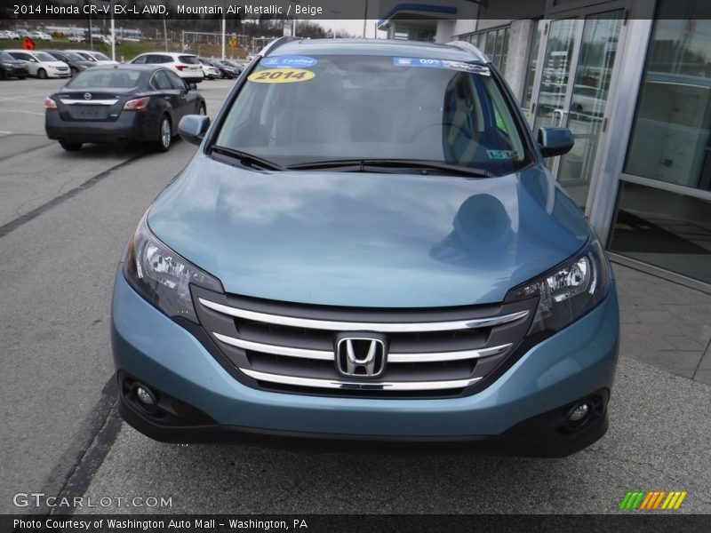 Mountain Air Metallic / Beige 2014 Honda CR-V EX-L AWD