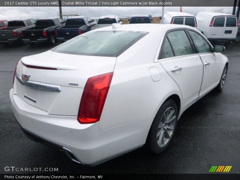 Crystal White Tricoat / Very Light Cashmere w/Jet Black Accents 2017 Cadillac CTS Luxury AWD