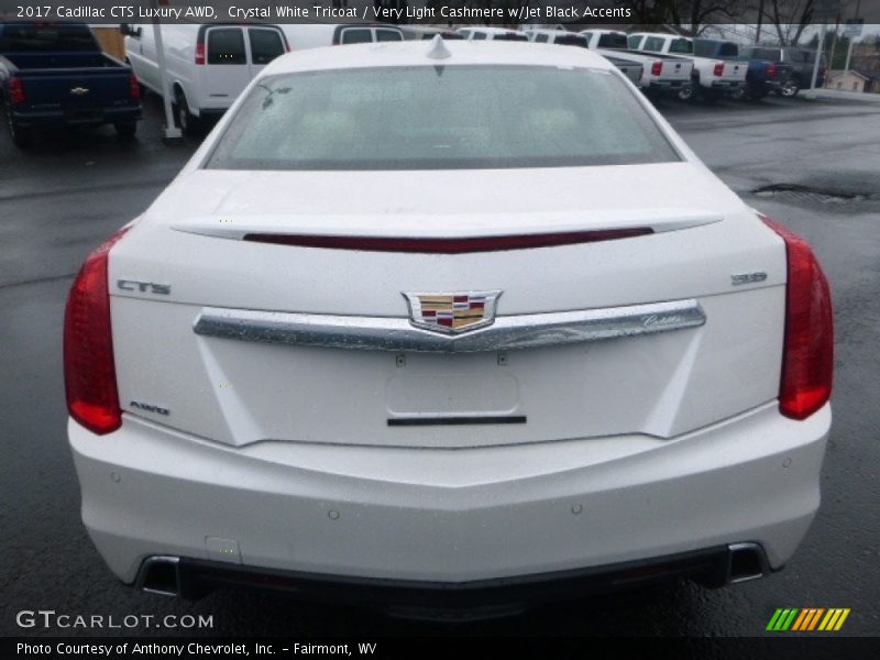 Crystal White Tricoat / Very Light Cashmere w/Jet Black Accents 2017 Cadillac CTS Luxury AWD