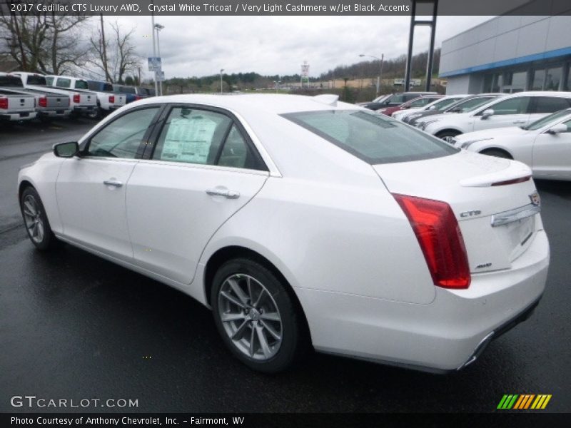 Crystal White Tricoat / Very Light Cashmere w/Jet Black Accents 2017 Cadillac CTS Luxury AWD