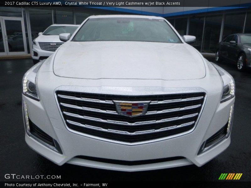 Crystal White Tricoat / Very Light Cashmere w/Jet Black Accents 2017 Cadillac CTS Luxury AWD