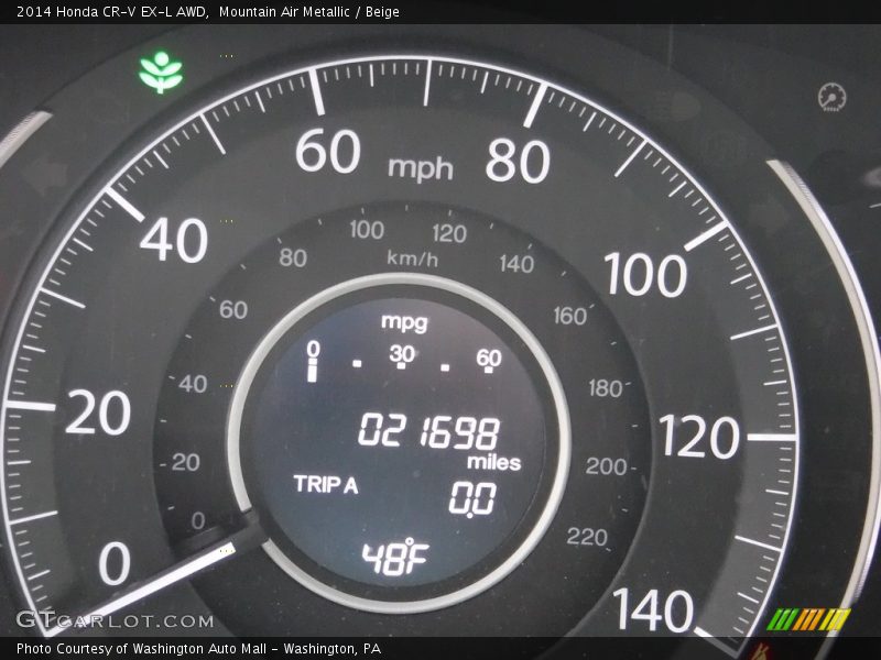 Mountain Air Metallic / Beige 2014 Honda CR-V EX-L AWD