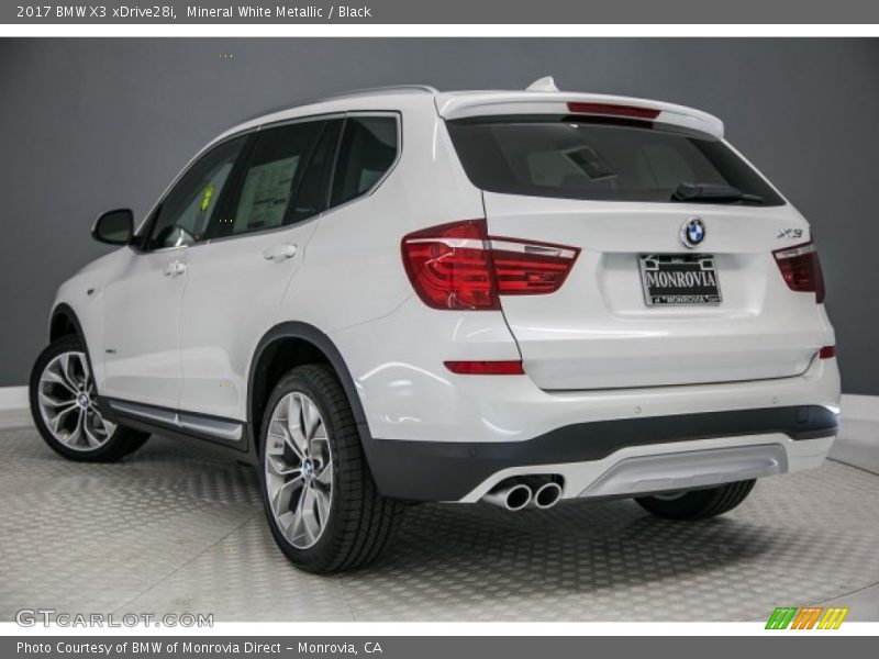 Mineral White Metallic / Black 2017 BMW X3 xDrive28i