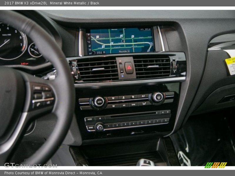 Mineral White Metallic / Black 2017 BMW X3 xDrive28i