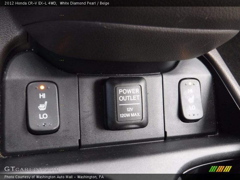 White Diamond Pearl / Beige 2012 Honda CR-V EX-L 4WD