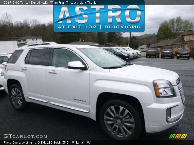 White Frost Tricoat / Light Titanium 2017 GMC Terrain Denali AWD