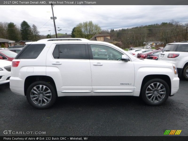 White Frost Tricoat / Light Titanium 2017 GMC Terrain Denali AWD