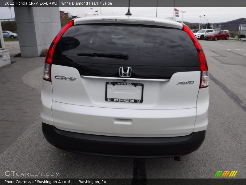 White Diamond Pearl / Beige 2012 Honda CR-V EX-L 4WD