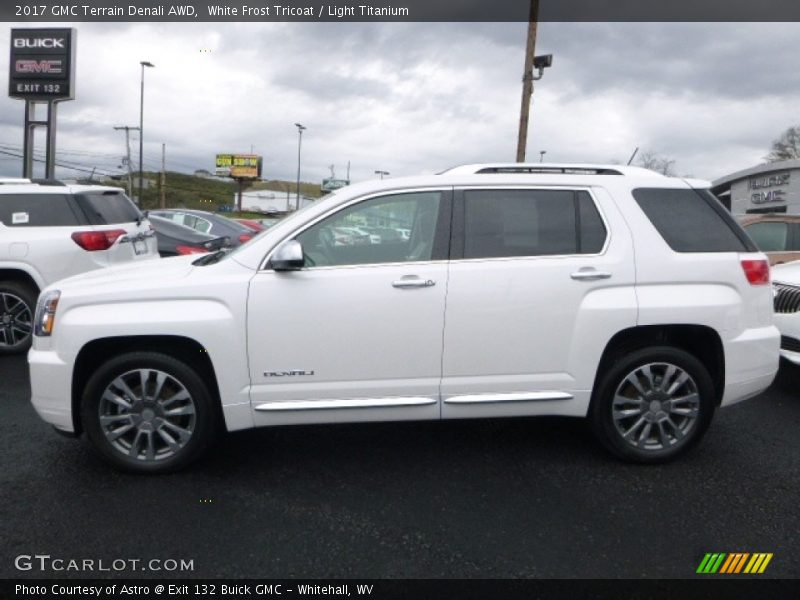 White Frost Tricoat / Light Titanium 2017 GMC Terrain Denali AWD