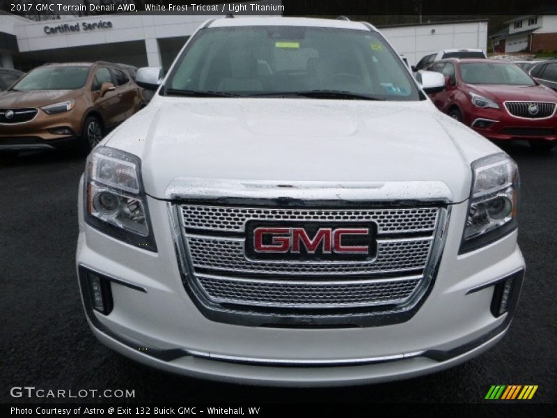 White Frost Tricoat / Light Titanium 2017 GMC Terrain Denali AWD