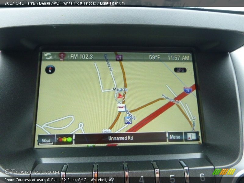 White Frost Tricoat / Light Titanium 2017 GMC Terrain Denali AWD