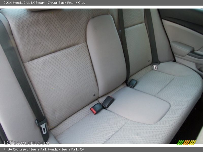 Crystal Black Pearl / Gray 2014 Honda Civic LX Sedan