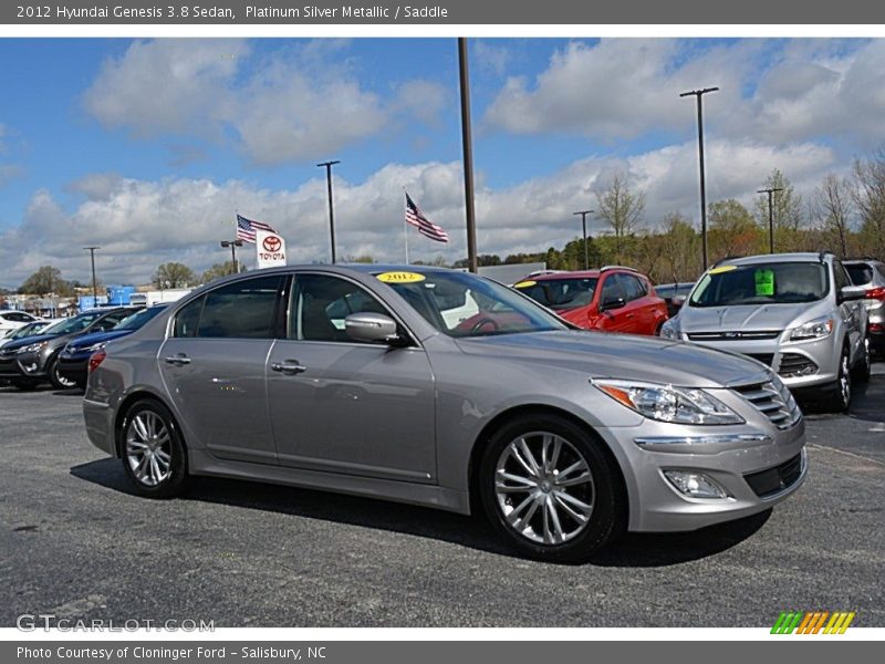 Platinum Silver Metallic / Saddle 2012 Hyundai Genesis 3.8 Sedan