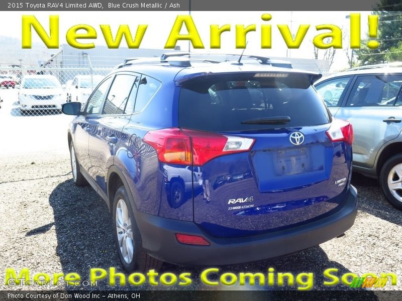 Blue Crush Metallic / Ash 2015 Toyota RAV4 Limited AWD