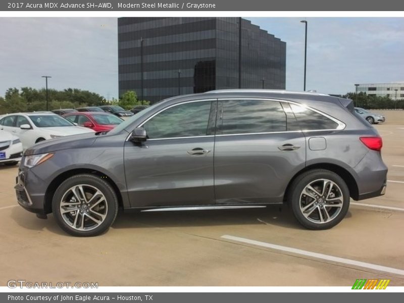 Modern Steel Metallic / Graystone 2017 Acura MDX Advance SH-AWD