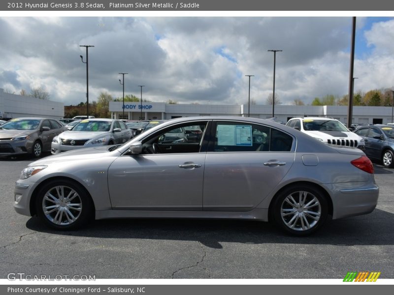 Platinum Silver Metallic / Saddle 2012 Hyundai Genesis 3.8 Sedan
