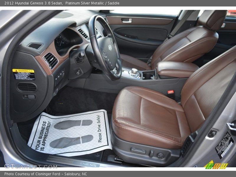 Platinum Silver Metallic / Saddle 2012 Hyundai Genesis 3.8 Sedan