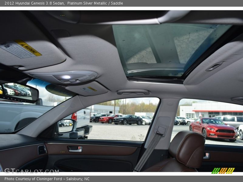 Platinum Silver Metallic / Saddle 2012 Hyundai Genesis 3.8 Sedan