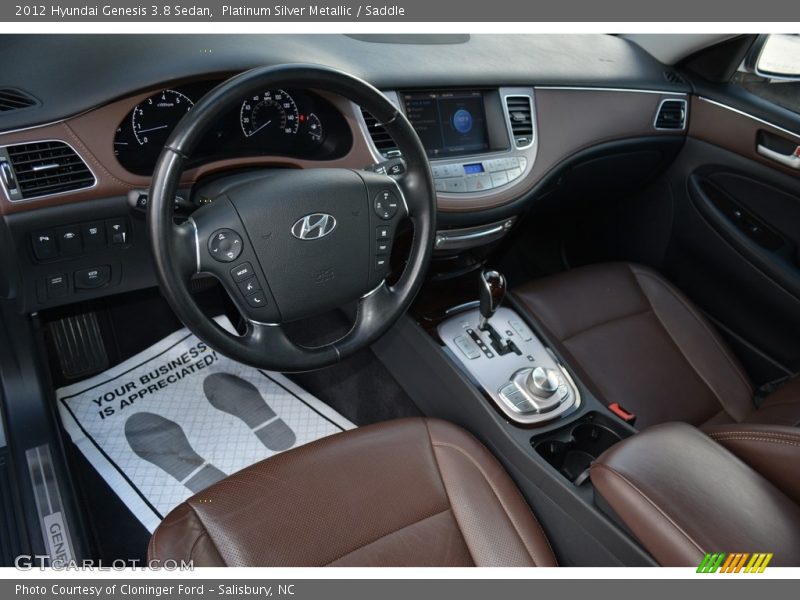 Platinum Silver Metallic / Saddle 2012 Hyundai Genesis 3.8 Sedan