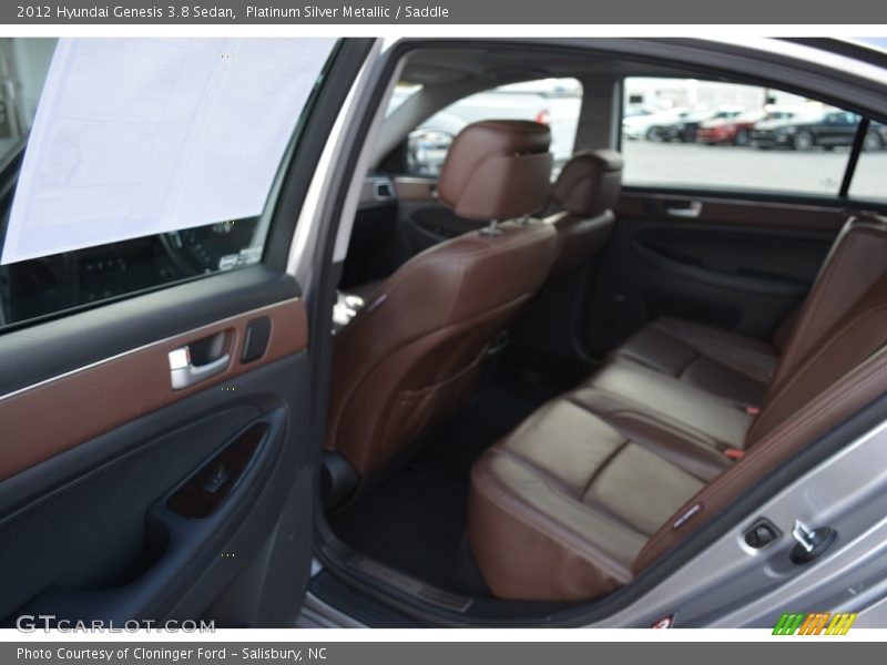 Platinum Silver Metallic / Saddle 2012 Hyundai Genesis 3.8 Sedan