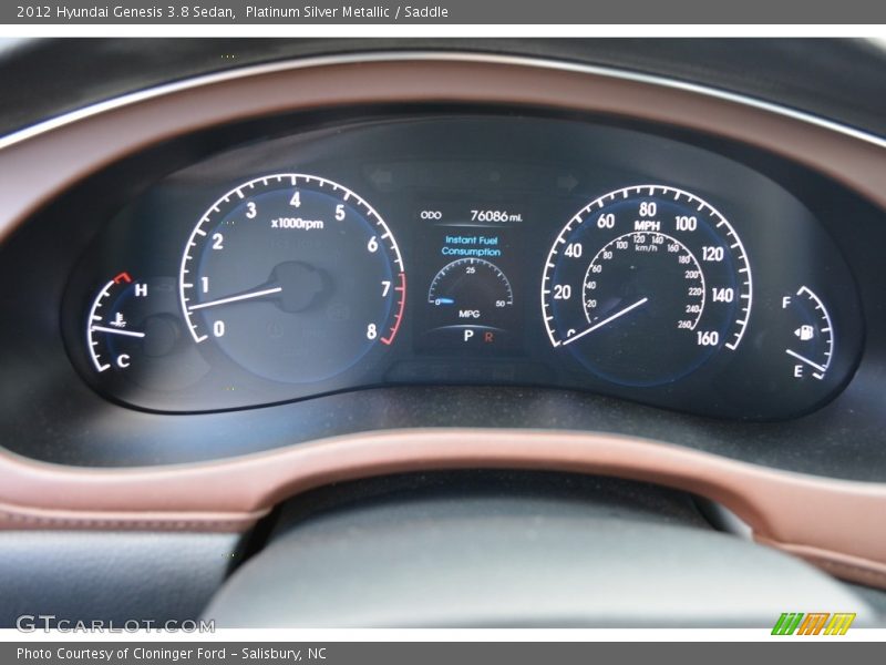 Platinum Silver Metallic / Saddle 2012 Hyundai Genesis 3.8 Sedan