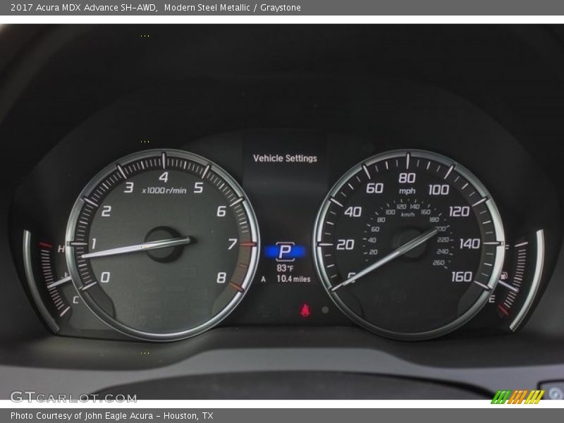 Modern Steel Metallic / Graystone 2017 Acura MDX Advance SH-AWD
