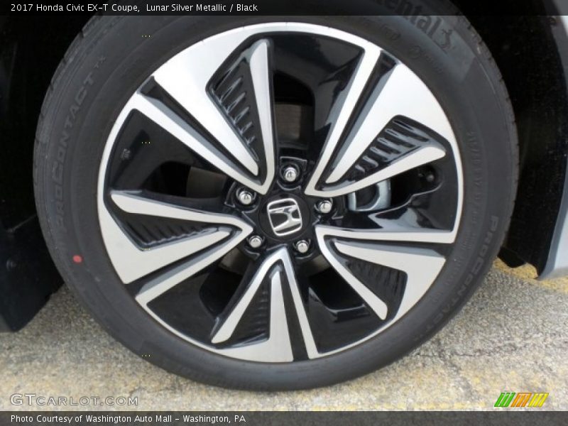 Lunar Silver Metallic / Black 2017 Honda Civic EX-T Coupe