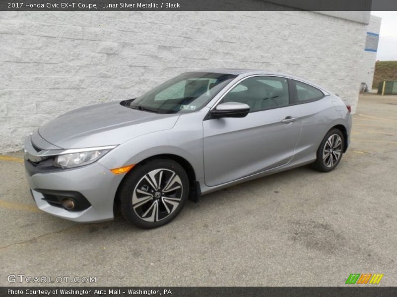 Lunar Silver Metallic / Black 2017 Honda Civic EX-T Coupe